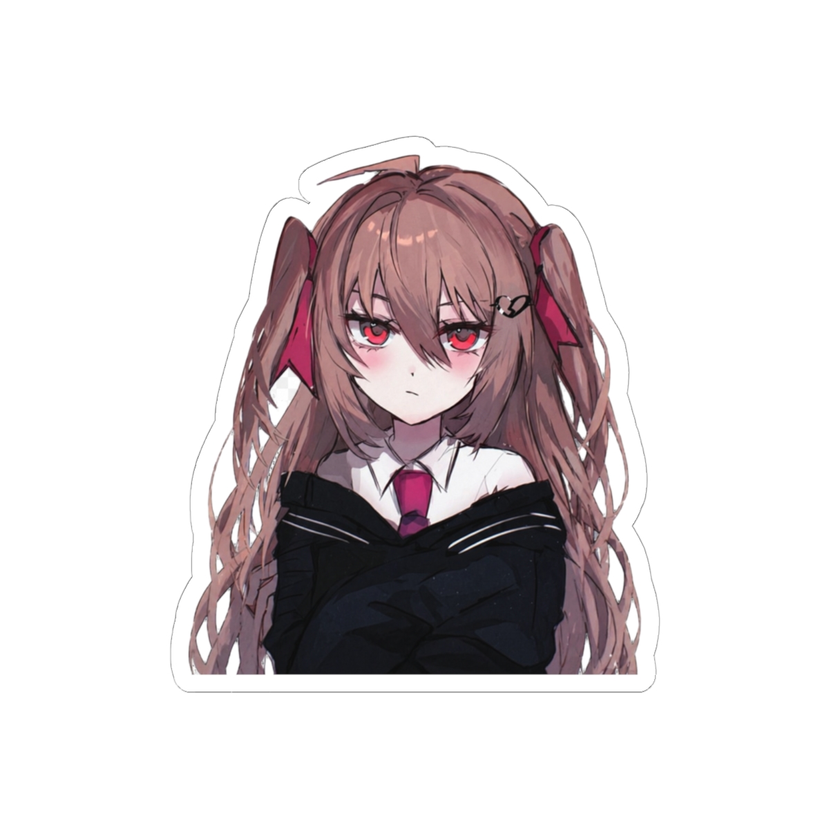 Neuro Sama x Evil Neuro Cute Mashup Sticker | Funny VTuber Vinyl Decal