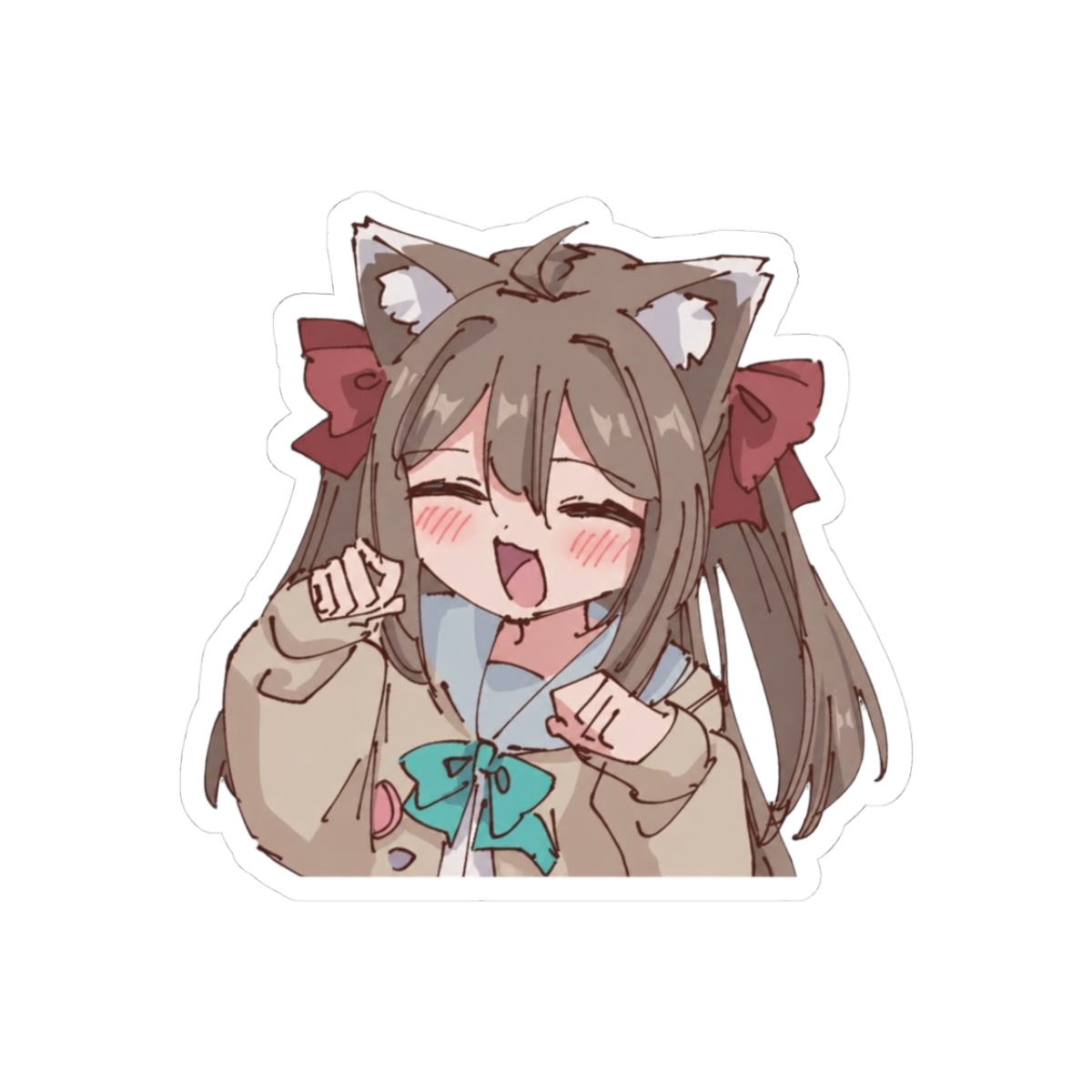 Crying Neuro Sama Cute Sticker | VTuber Fan Vinyl Decal