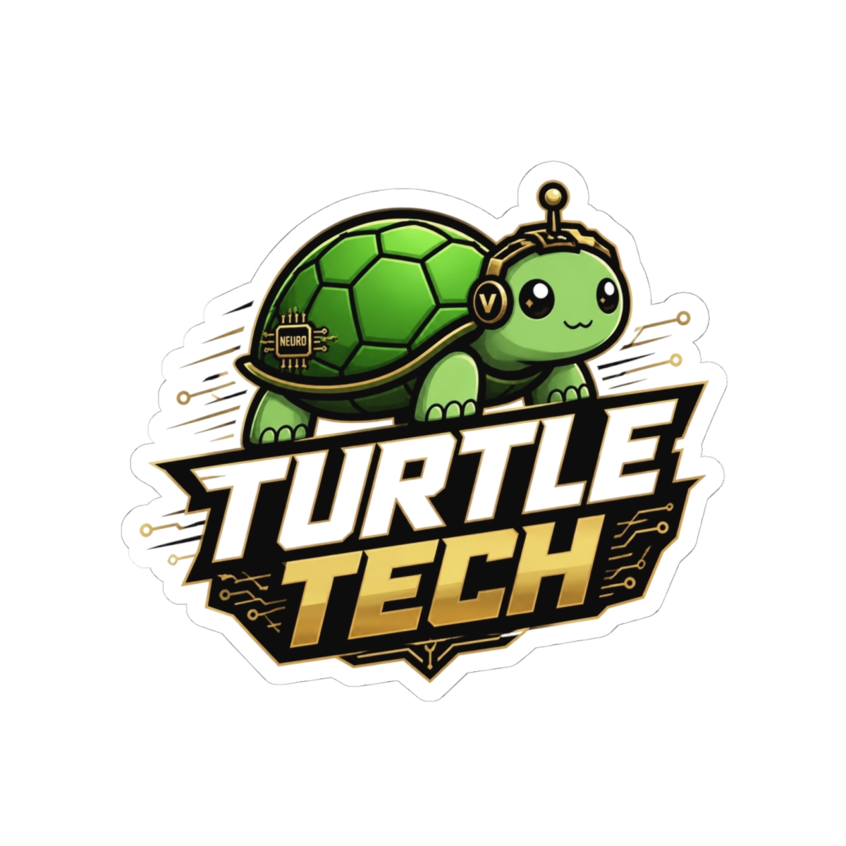 Neuro-sama & Vedal "TURTLE TECH" Sticker